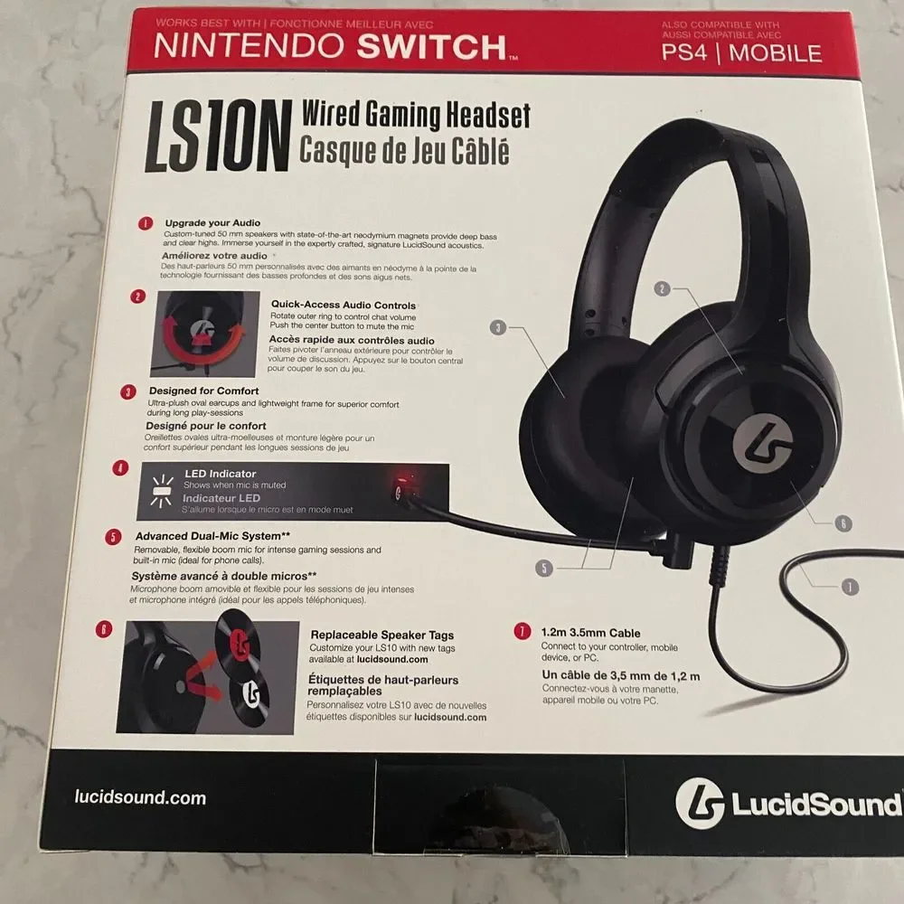 LucidSound LS10N Black‎ Wired Lightweight Stereo Gaming Headset for PS and Xbox